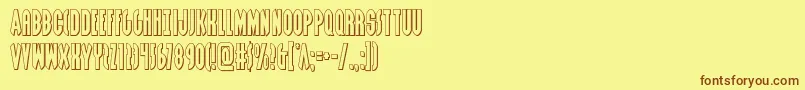 Grendelsmotherout Font – Brown Fonts on Yellow Background