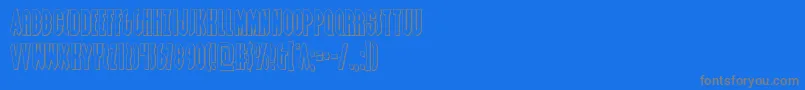 Grendelsmotherout Font – Gray Fonts on Blue Background