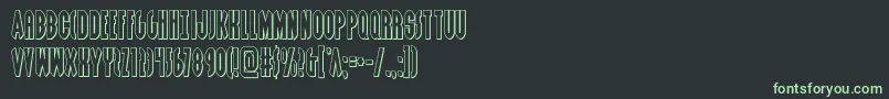 Grendelsmotherout Font – Green Fonts on Black Background