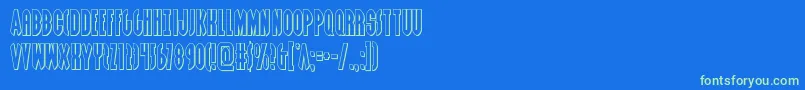 Grendelsmotherout Font – Green Fonts on Blue Background