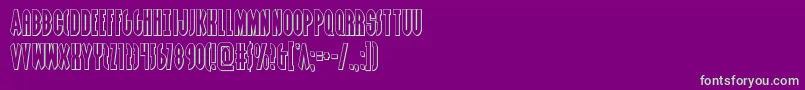 Grendelsmotherout Font – Green Fonts on Purple Background