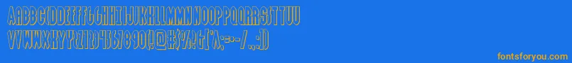 Grendelsmotherout Font – Orange Fonts on Blue Background