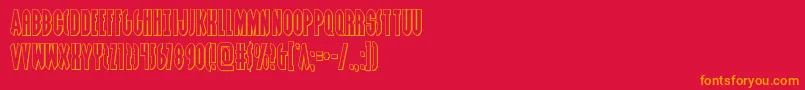 Grendelsmotherout Font – Orange Fonts on Red Background