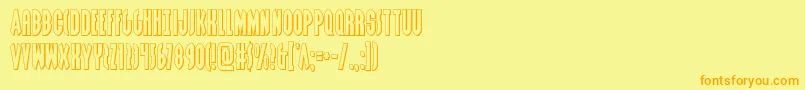 Grendelsmotherout Font – Orange Fonts on Yellow Background