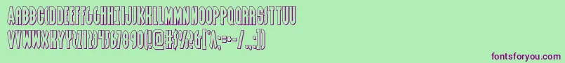 Grendelsmotherout Font – Purple Fonts on Green Background