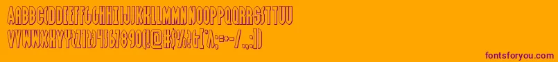 Grendelsmotherout Font – Purple Fonts on Orange Background