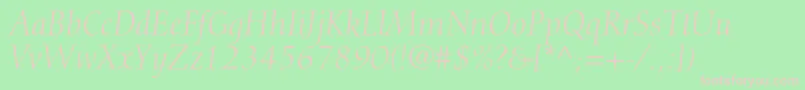 DiotimaltstdItalic Font – Pink Fonts on Green Background