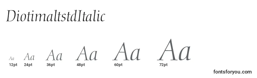 Размеры шрифта DiotimaltstdItalic
