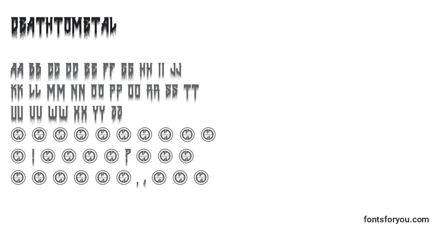 Schriftart Deathtometal – Alphabet, Zahlen, spezielle Symbole