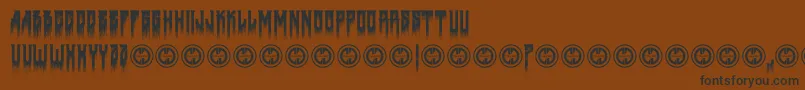 Deathtometal Font – Black Fonts on Brown Background