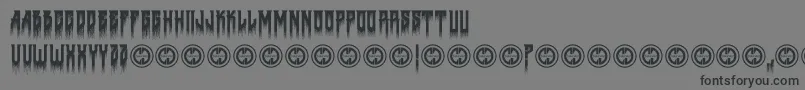 Deathtometal Font – Black Fonts on Gray Background