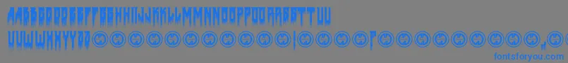Deathtometal Font – Blue Fonts on Gray Background