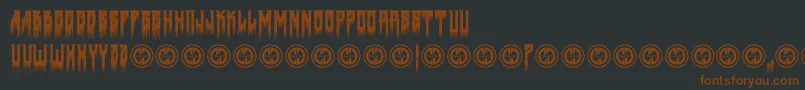 Deathtometal Font – Brown Fonts on Black Background