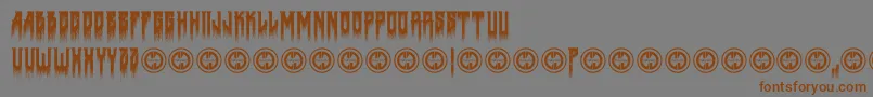 Deathtometal Font – Brown Fonts on Gray Background