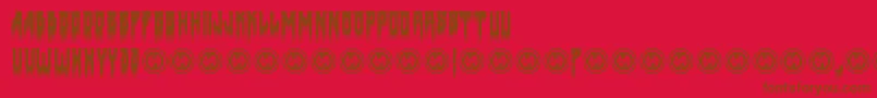 Deathtometal Font – Brown Fonts on Red Background
