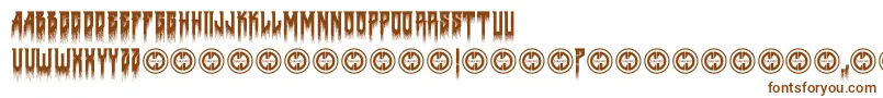 Deathtometal Font – Brown Fonts on White Background