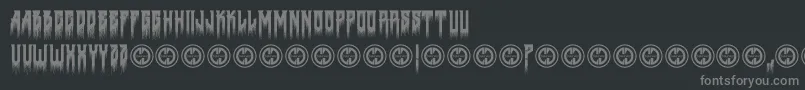 Deathtometal Font – Gray Fonts on Black Background