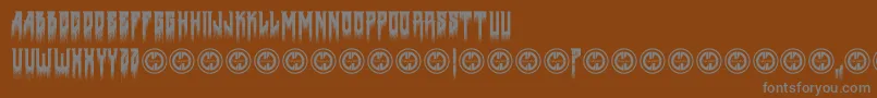 Deathtometal Font – Gray Fonts on Brown Background