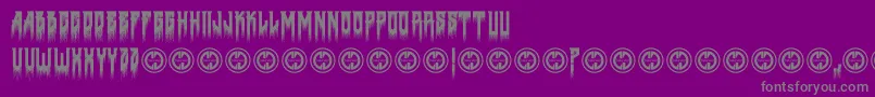 Deathtometal Font – Gray Fonts on Purple Background