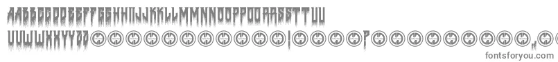 Deathtometal Font – Gray Fonts on White Background