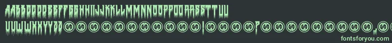 Deathtometal Font – Green Fonts on Black Background