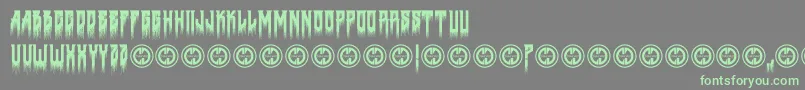 Deathtometal Font – Green Fonts on Gray Background