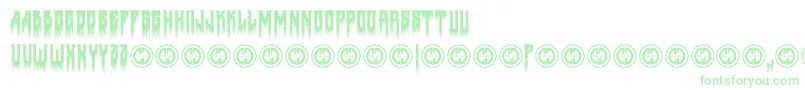 Deathtometal Font – Green Fonts on White Background