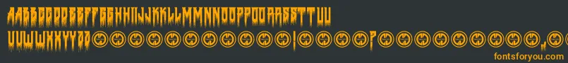 Deathtometal Font – Orange Fonts on Black Background