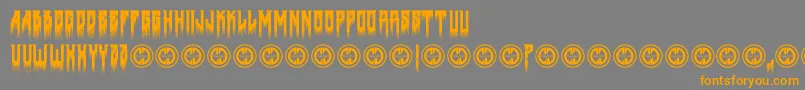Deathtometal Font – Orange Fonts on Gray Background