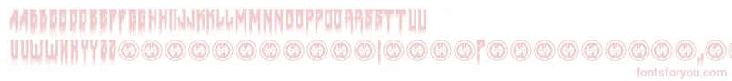 Deathtometal Font – Pink Fonts on White Background