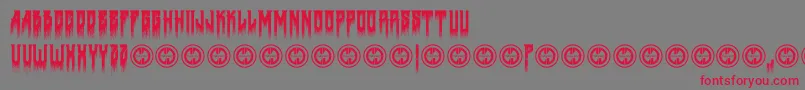 Deathtometal Font – Red Fonts on Gray Background