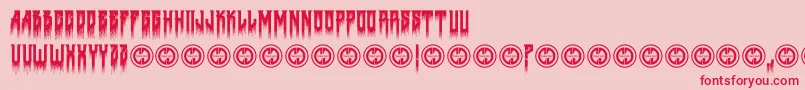Deathtometal Font – Red Fonts on Pink Background