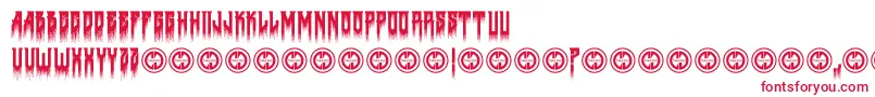 Deathtometal Font – Red Fonts on White Background