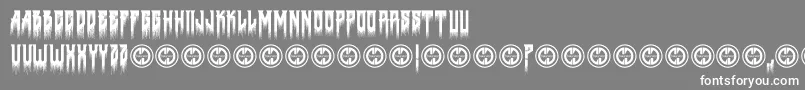 Deathtometal Font – White Fonts on Gray Background