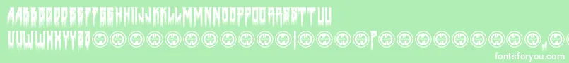 Deathtometal Font – White Fonts on Green Background