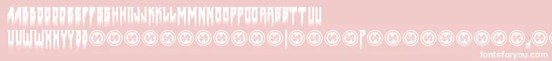 Deathtometal Font – White Fonts on Pink Background