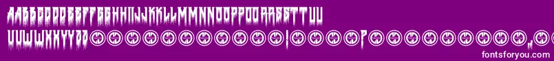 Deathtometal Font – White Fonts on Purple Background