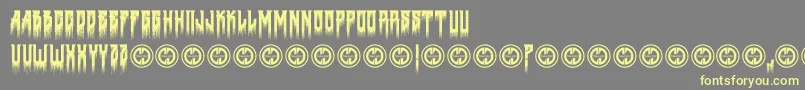 Deathtometal Font – Yellow Fonts on Gray Background