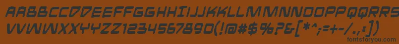 フォントMandroidbbBold – 黒い文字が茶色の背景にあります