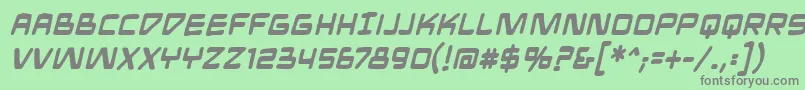 フォントMandroidbbBold – 緑の背景に灰色の文字