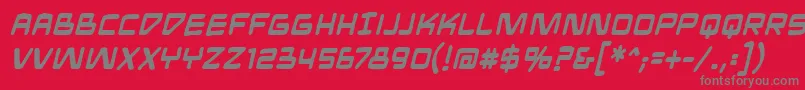 MandroidbbBold Font – Gray Fonts on Red Background