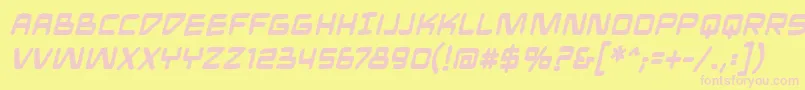 MandroidbbBold Font – Pink Fonts on Yellow Background