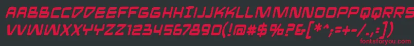 MandroidbbBold Font – Red Fonts on Black Background
