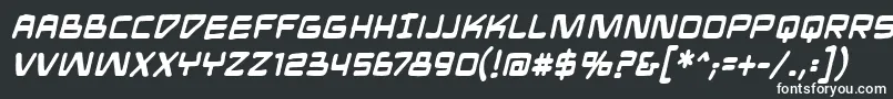 フォントMandroidbbBold – 黒い背景に白い文字