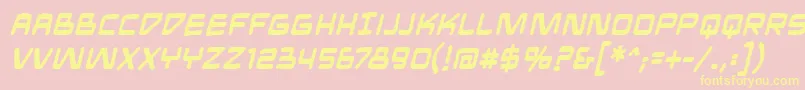 MandroidbbBold Font – Yellow Fonts on Pink Background