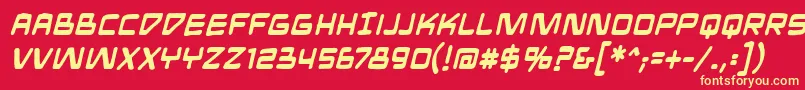 MandroidbbBold Font – Yellow Fonts on Red Background