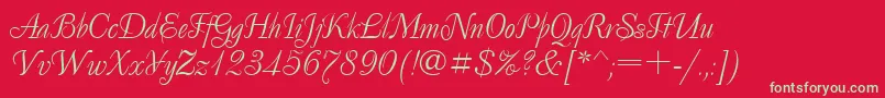 Ukrainiandecor Font – Green Fonts on Red Background