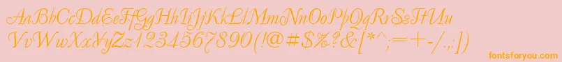 Ukrainiandecor Font – Orange Fonts on Pink Background