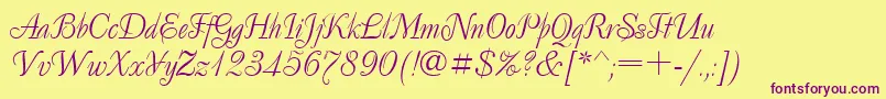 Ukrainiandecor Font – Purple Fonts on Yellow Background