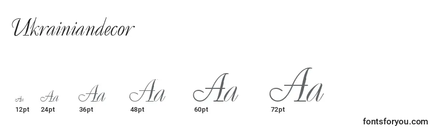 Ukrainiandecor Font Sizes
